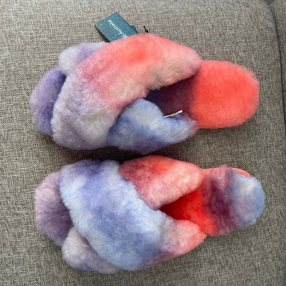 Emu Australia Mayberry Tie Dye W12655 Womens Purple Slides Slippers Shoes 10 - Picture 3 of 9